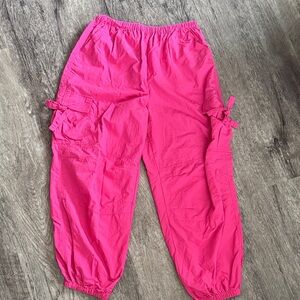 Women’s Bright Pink Cargo Jogger Pants